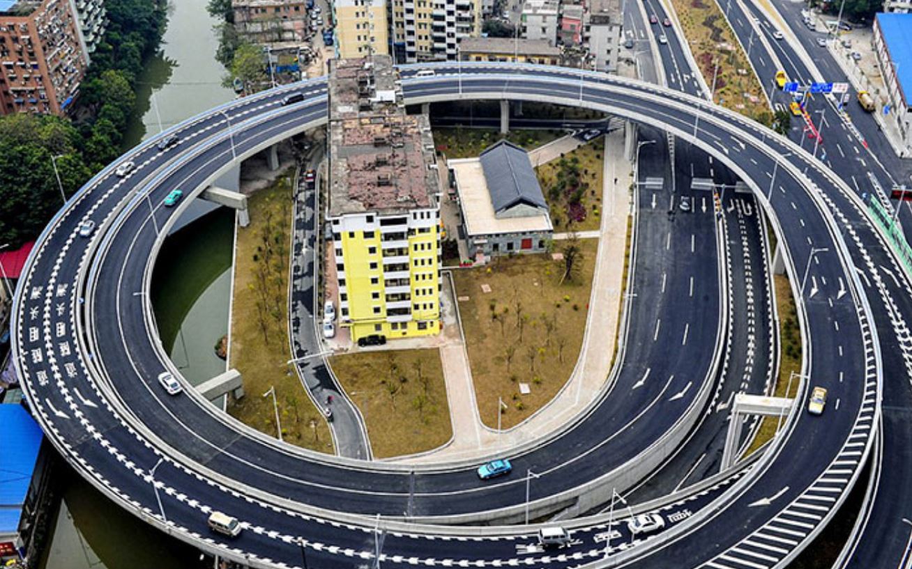 Как выглядит кольцевая. Многоуровневые дороги. Развязки в Китае. Многоуровневая развязка. Дорожные развязки в Китае.