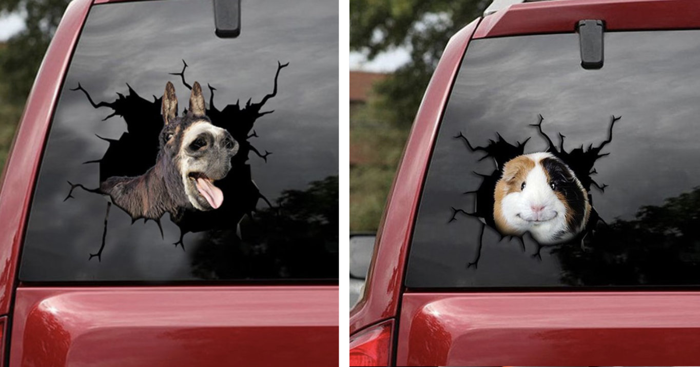 12 Awesome 3D Animal Car Window Decals TWBLOWMYMIND